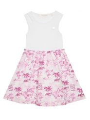 Guess Sukienka codzienna J5GK29 KCSQ4 Biały Classic Fit. Białe sukienki dla dziewczynek Guess, z aplikacjami, z bawełny, bez ramiączek. Za 129.99 zł.