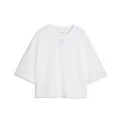 Damska skrócona koszulka oversize PUMA × HYROX Lifestyle PUMA. Białe koszulki sportowe damskie Puma, xl, bez wzorów, z bawełny, bez kołnierzyka. Za 179.00 zł.