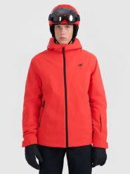 4F Kurtka narciarska membrana 5000 męska - czerwona L. Czerwone kurtki snowboardowe męskie 4f, l, bez wzorów, z tkaniny, bez kaptura, narciarskie. Za 349.99 zł.