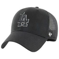 Czapka z daszkiem męska MLB LA Dodgers Cap. Czarne czapki i kapelusze męskie 47 Brand, na lato, bez wzorów, z bawełny, sportowe. Za 147.00 zł.