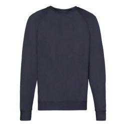 Lekka Raglanowa Bluza Unisex Dla Dorosłych. Niebieskie bluzy męskie Fruit of the Loom, m, bez wzorów, bez kaptura. Za 71.99 zł.