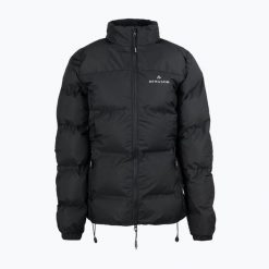 Kurtka ocieplana damska BERGSON Snowy Wolf Micro-Therm. Czarne kurtki damskie Bergson, bez wzorów, z puchu, bez kaptura, trekkingowe. Za 379.99 zł.