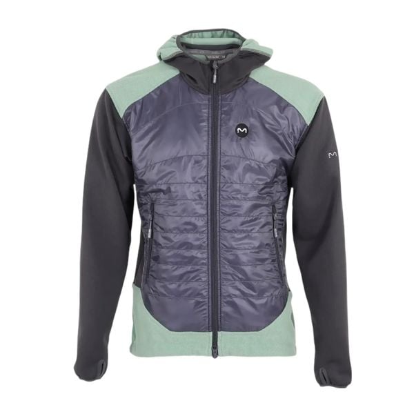 Techniczna hybrydowa kurtka męska Milo Nafo green - XL. Szare kurtki męskie Milo, m, bez wzorów, z hardshellu, narciarskie. Za 399.00 zł.