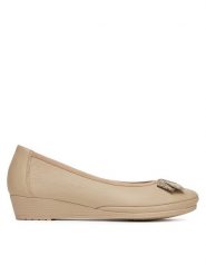 Go Soft Baleriny WI23-SALMA-06 Beżowy. Brązowe baleriny damskie GO SOFT, bez wzorów, z materiału, bez obcasa. Za 159.99 zł.