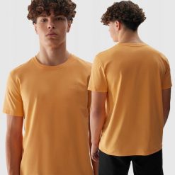 T-SHIRT MĘSKI 4F KOSZULKA BAWEŁNIANA SPORTOWA TTSHM1154. Brązowe koszulki sportowe męskie 4f, m, bez wzorów, z bawełny, bez kołnierzyka, bez ramiączek, na fitness i siłownię. Za 117.00 zł.