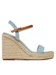 DeeZee Espadryle LWSB42-2 Niebieski. Niebieskie sandały damskie DeeZee, bez wzorów, z materiału, bez obcasa, bez zapięcia. Za 149.99 zł.