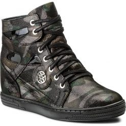 Sneakersy R.POLAŃSKI - 854/Z Moro Khaky. Czarne półbuty damskie R.Polański, bez wzorów, z materiału, bez obcasa, na koturnie, bez zapięcia. W wyprzedaży za 269.00 zł.