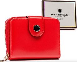 Peterson Elegancki portfel damski ze skóry ekologicznej - Peterson NoSize. Portfele damskie Peterson, bez wzorów, ze skóry ekologicznej. Za 176.70 zł.