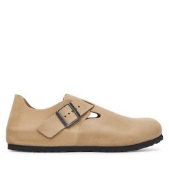 Półbuty Birkenstock. Brązowe półbuty na co dzień męskie Birkenstock, bez zapięcia. Za 719.99 zł.