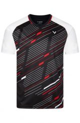 Koszulka sportowa unisex VICTOR T-43101 C. Białe koszulki sportowe damskie Victor, l, bez wzorów, z materiału, bez kołnierzyka, bez ramiączek, na fitness i siłownię. Za 119.99 zł.