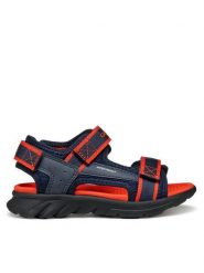 Geox Sandały J Airadyum Bo J45F1B 014ME C0735 S Granatowy. Niebieskie sandały chłopięce Geox, z materiału, bez zapięcia. Za 179.99 zł.