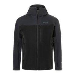 Kurtka softshell męska Marmot ROM GORE-TEX Infinium Hoody. Czarne kurtki męskie Marmot, m, bez wzorów, z gore-texu, sportowe, bez kaptura. Za 679.99 zł.
