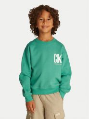 Calvin Klein Jeans Bluza Summer IB0IB02462 Zielony Regular Fit. Zielone bluzy dla chłopców Calvin Klein Jeans, bez wzorów, z bawełny, bez ramiączek, bez kaptura. Za 189.99 zł.