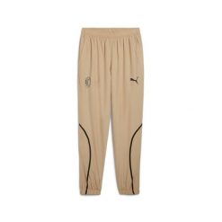 Spodnie dresowe Prematch Milan AC 2024/25. Brązowe spodnie sportowe męskie Puma, s, bez wzorów, z dresówki, do piłki nożnej. Za 250.15 zł.