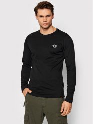 Alpha Industries Longsleeve Back Print Heavy 116571 Czarny Regular Fit. Czarne bluzki z długim rękawem męskie Alpha Industries, m, bez wzorów, z bawełny, bez kołnierzyka. Za 149.00 zł.