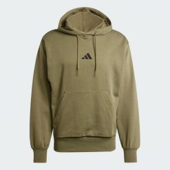 Bluza polarowa Essentials Feelcozy. Brązowe bluzy męskie Adidas, xl, bez wzorów, z materiału, bez kaptura. Za 219.00 zł.
