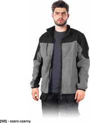 R.E.I.S. POLAR-SHELL - Bluza polarowa, powłoka 100% poliester o gramaturze 300 g/m - szaro-czarny 3XL. Czarne bluzy męskie R.E.I.S., m, bez wzorów, z polaru, bez kaptura. Za 102.93 zł.