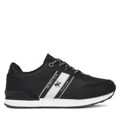 Sneakersy Beverly Hills Polo Club. Czarne trampki i tenisówki chłopięce Beverly Hills Polo Club, bez wzorów, bez zapięcia. Za 119.99 zł.