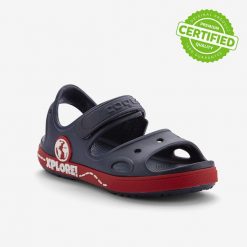 Sandały dziecięce Coqui. Niebieskie sandały chłopięce Coqui, z materiału, bez zapięcia. Za 135.99 zł.