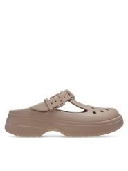 Crocs Klapki Classic Mary Jane Clog 210581 Brązowy. Brązowe klapki damskie Crocs, bez wzorów, z tworzywa sztucznego, bez obcasa. Za 159.99 zł.