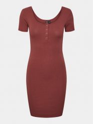 Pieces Sukienka codzienna Kitte 17146324 Czerwony Slim Fit. Czerwone sukienki damskie Pieces, na co dzień, xxl, bez wzorów, z bawełny, bez kołnierzyka, bez ramiączek, proste. Za 129.99 zł.