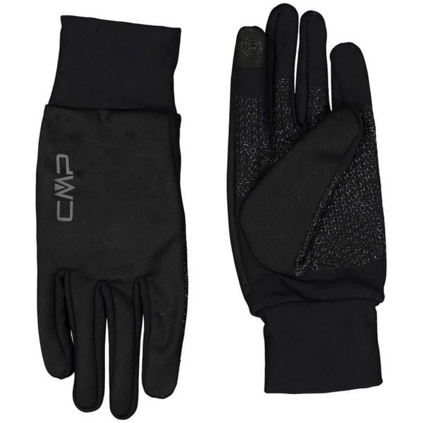 Rękawiczki trekkingowe męskie CMP. Czarne rękawiczki męskie Campagnolo, na jesień, bez wzorów, z elastanu, sportowe. Za 159.99 zł.