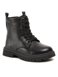 Nelli Blu Trapery CM220117-10 Czarny. Czarne buty zimowe dziewczęce Nelli Blu, bez wzorów, ze skóry, bez zapięcia. Za 139.99 zł.