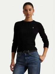 Polo Ralph Lauren Sweter 211971869006 Czarny Slim Fit. Czarne swetry damskie Polo Ralph Lauren, s, bez wzorów, bez kołnierzyka, bez ramiączek, bez kaptura. Za 949.99 zł.