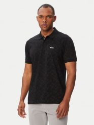 BOSS Polo Swing 50564801 Czarny Regular Fit. Czarne koszulki polo męskie Boss, m, bez wzorów, z bawełny, bez ramiączek. Za 549.99 zł.