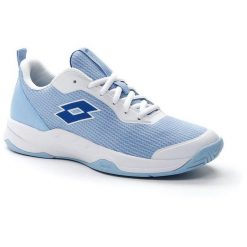 Buty tenisowe damskie Lotto Mirage 700 all court. Niebieskie obuwie sportowe damskie Lotto, bez wzorów, z materiału, tenisowe. Za 279.00 zł.