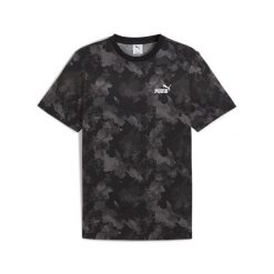 Męska koszulka Essentials Camo PUMA Black. Czarne koszulki sportowe męskie Puma, m, bez wzorów, bez kołnierzyka, bez ramiączek, na fitness i siłownię. Za 129.00 zł.