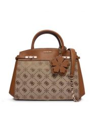 Guess Torebka Melinda HWJP99 02060 Brązowy. Brązowe torebki do ręki damskie Guess, z aplikacjami, ze skóry, bez dodatków. Za 679.99 zł.