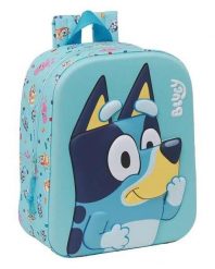 Plecak Safta Bluey 3D. Niebieskie torby i plecaki dziecięce bluey, z materiału. Za 88.60 zł.