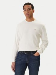 Calvin Klein Jeans Longsleeve LV040EM217 Kremowy Regular Fit. Białe bluzki z długim rękawem męskie Calvin Klein Jeans, m, bez wzorów, z bawełny, bez kołnierzyka. Za 178.99 zł.