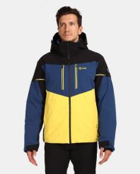 Męska kurtka narciarska Kilpi TONNSI-M. Żółte kurtki snowboardowe męskie Kilpi, m, bez wzorów, z materiału, długie, z kapturem, narciarskie. Za 417.50 zł.