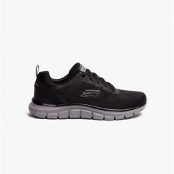 Buty męskie SKECHERS Track Broadercharcoal. Czarne buty sportowe męskie Skechers, bez zapięcia. Za 219.99 zł.