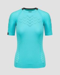 Koszulka biegowa damska X-Bionic Effektor 4D Running. Niebieskie t-shirty damskie X Bionic, l, bez wzorów, z dzianiny, bez kołnierzyka. Za 350.00 zł.