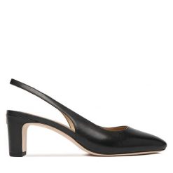 Czółenka LAUREN RALPH LAUREN. Czarne czółenka damskie Lauren Ralph Lauren, bez wzorów, bez obcasa, bez zapięcia. Za 769.99 zł.