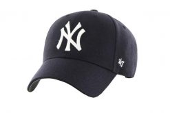 Czapka z daszkiem - New York Yankees Czapka regulowana. Niebieskie czapki i kapelusze męskie 47 Brand, bez wzorów, z materiału. Za 89.99 zł.