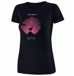 SS1272W Koszulka damska z krótkim rękawem OUTDOOR WOOL PRO czarny S - JELEŃ 2. Czarne t-shirty damskie Brubeck, s, bez wzorów, bez kołnierzyka. Za 309.82 zł.