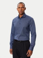 Tommy Hilfiger Koszula MW0MW44711 Granatowy Slim Fit. Niebieskie koszule męskie Tommy Hilfiger, m, bez wzorów, z bawełny, bez kołnierzyka, bez ramiączek. Za 329.99 zł.