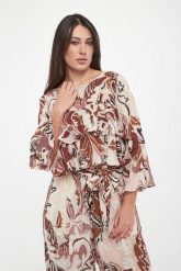 Koszula damska z falbanami Falco MARELLA SPORT. Koszule damskie Marella, bez wzorów, sportowe, bez kołnierzyka, bez ramiączek. Za 909.00 zł.