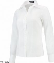 Fitted Blouse - ADLER - Fitted Blouse - Koszula damska, 130 g/m2, 60 % bawełna, 40 % poliester - biały 34. Białe koszule damskie TRICORP, m, bez wzorów, z bawełny, bez kołnierzyka. Za 294.14 zł.