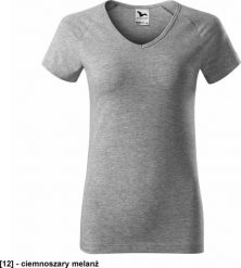 MALFINI Dream 128 - ADLER - Koszulka damska, 180 g/m, - ciemnoszary melanż M. Szare t-shirty damskie Malfini, m, bez wzorów, bez kołnierzyka. Za 34.65 zł.