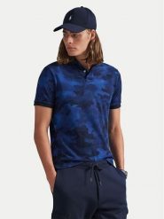 Polo Ralph Lauren Polo 710P04010001 Granatowy Custom Slim Fit. Niebieskie koszulki polo męskie Polo Ralph Lauren, m, bez wzorów, z bawełny, bez ramiączek. Za 699.99 zł.