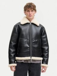 Jack & Jones Kurtka z imitacji skóry Liverpool 12282948 Czarny Regular Fit. Czarne kurtki męskie Jack & Jones, l, bez wzorów, ze skóry, bez kaptura. Za 379.99 zł.