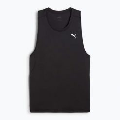 Koszulka do biegania męska PUMA Velocity Tank Poly. Czarne koszulki sportowe męskie Puma, m, bez wzorów, bez kołnierzyka, bez ramiączek, do biegania. Za 133.20 zł.