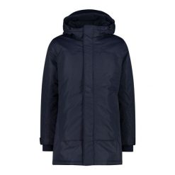 Parka z kapturem CMP. Szare parki męskie CMP, bez wzorów, z materiału, z kapturem. Za 564.80 zł.