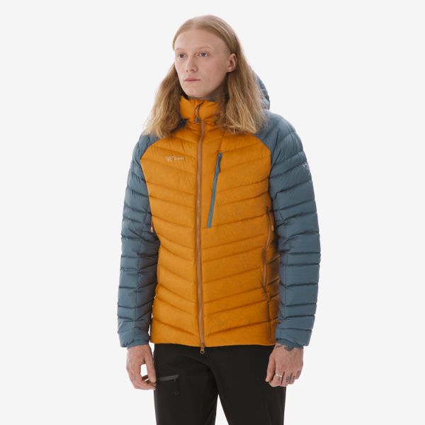 Second Life - Kurtka puchowa męska Simond Alpinism. Brązowe kurtki męskie SIMOND, l, bez wzorów, z materiału, z kapturem. Za 399.99 zł.