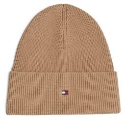 Czapka Tommy Hilfiger. Brązowe czapki i kapelusze damskie Tommy Hilfiger, na zimę, bez wzorów. Za 179.99 zł.